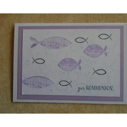 Glückwunschkarte Kommunion Junge  Mädchen Grusskarte Karte Farbe nach Wahl