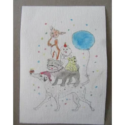 Glückwunschkarte mit Hunden