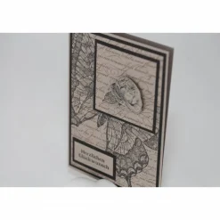 Glückwunschkarte "Schmetterling Vintage-Look"