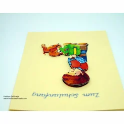 Glückwunschkarte #Schuleinführung #Junge mit Hund  #3-D