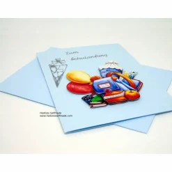 Glückwunschkarte #Schuleinführung  #3-D