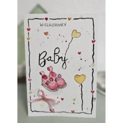 Glückwunschkarte Willkommen Baby