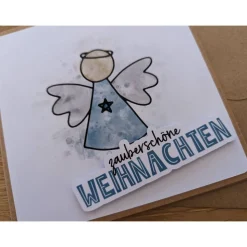Glückwunschkarte zu Weihnachten - Zauberschöne Weihnachten mit Engel