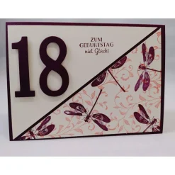 Glückwunschkarte zum 18. Geburtstag