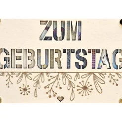 Glückwunschkarte zum Geburtstag Geld Gutschein Frau