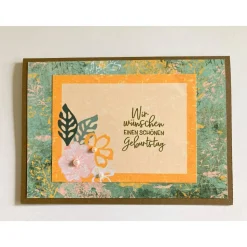 Glückwunschkarte zum Geburtstag Handarbeit Stampin’Up! Drachen Herbst Karte Unikat