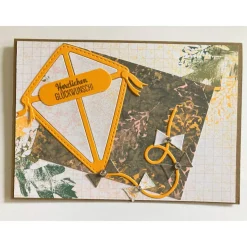 Glückwunschkarte zum Geburtstag Handarbeit Stampin’Up! Drachen Herbst Karte Unikat