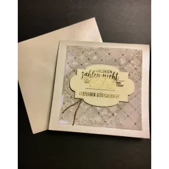 Glückwunschkarte zum Geburtstag  mit Grusstext Handgefertigt Unikat