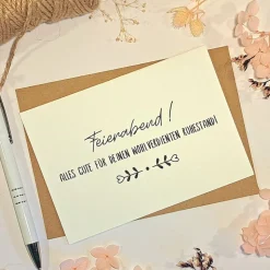 Glückwunschkarte zum Ruhestand – Abschiedskarte Kollege/Kollegin – Feierabend Karte Rente A6