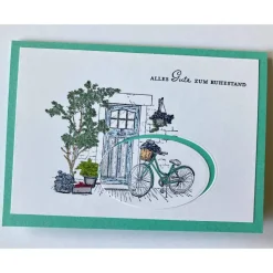 Glückwunschkarte zum Ruhestand Rente Stampin up! Handarbeit Unikat