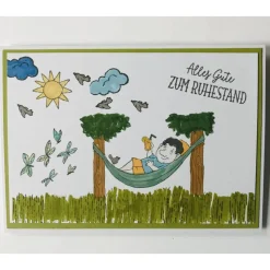 Glückwunschkarte zum Ruhestand Rente Stampin up! Handarbeit Unikat