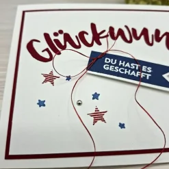 Glückwunschkarte zum Schulabschluss – Karte für Abitur, Realschule oder Abschlussfeier