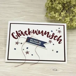 Glückwunschkarte zum Schulabschluss – Karte für Abitur, Realschule oder Abschlussfeier