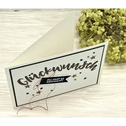 Glückwunschkarte zum Schulabschluss – Karte für Abitur, Realschule oder Abschlussfeier