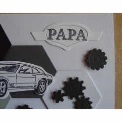 Glückwunschkarte zum Vatertag Vatertagskarte Vater Papa Papi Autokarte Vatertag Grusskarte Karte Rennwagenkarte Auto