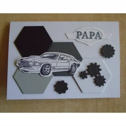 Glückwunschkarte zum Vatertag Vatertagskarte Vater Papa Papi Autokarte Vatertag Grusskarte Karte Rennwagenkarte Auto