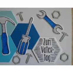 Glückwunschkarte zum Vatertag Vatertagskarte Vater Papa Papi Werkzeug Vatertag Grusskarte Karte Autofan Kfz