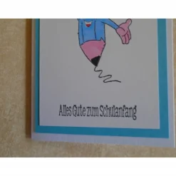 Glückwunschkarte zur Einschulung Schulanfang Jungen Schulkarte Schule Einschulungskarte