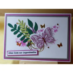 Glückwunschkarte  zur Firmung oder zur Jungendweihe Mädchen