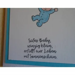 Glückwunschkarte zur Geburt Taufe Junge Babykarte Geburtskarte
