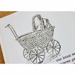 Glückwunschkarte zur Geburt "Vintage" aus der Manufaktur Karla