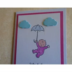 Glückwunschkarte zur Geburt Taufe Mädchen Babykarte Geburtskarte