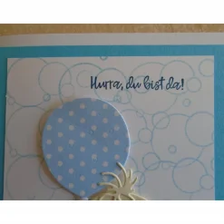 Glückwunschkarte zur Geburt Taufe Junge Babykarte Geburtskarte Elefant Hellblau