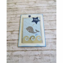Glückwunschkarte zur Geburt, Babykarte, Geldgeschenk , Wal