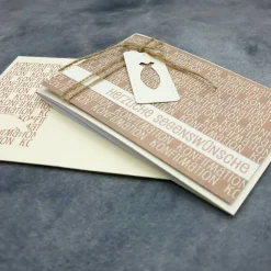 Glückwunschkarte zur Kommunion, Konfirmation, Firmung - mit Fisch-Anhänger