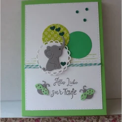 Glückwunschkarte  zur Taufe Geburt Perso