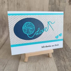 Glückwunschkarten Strickoptik Wollliebe