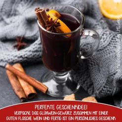 Glühwein-Gewürz im Reagenzglas, Glühwein, Weihnachtsgeschenk, Wichtelgeschenk, kleine Aufmerksamkeit, Punsch