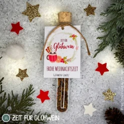 Glühwein-Gewürz im Reagenzglas, Glühwein, Weihnachtsgeschenk, Wichtelgeschenk, kleine Aufmerksamkeit, Punsch