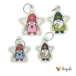 Glitzer Anhänger Wichtel - 2 Grössen - 2 Designs