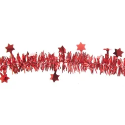 Glitzernde Girlande mit Sternen in rot