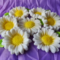 Gänseblümchen aus Fondant als Tortendekoration für Motivtorten, TortenDekor