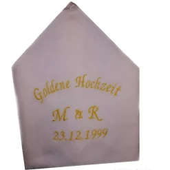 Goldene Hochzeit Initialen und Datum