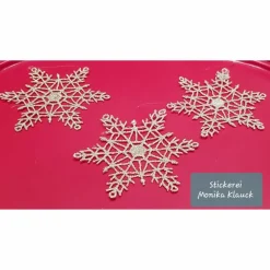 Goldsterne, gestickt in Lace-Stickerei