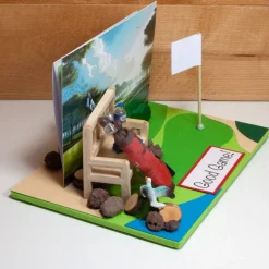 Golf Geldgeschenk 3D Karte – Personalisierbarer Gutschein für Golfkurs & Golfzubehör