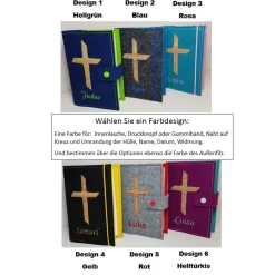 Gotteslob hülle Gotteslobhülle Gotteslob aus Filz wähle dein Design