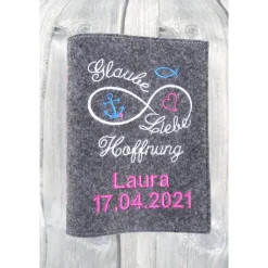 Gotteslobhülle | Glaube Liebe Hoffnung |Gebetbuch Hülle Geschenk Kommunion Firmung Geschenkidee Gott Kirche religiös