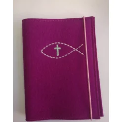 Gotteslobhülle aus 100% Wollfilz in rosa