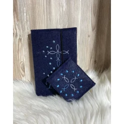 Gotteslobhülle aus Filz (Farbe & Stickerei wählbar) - Hülle für katholisches Gebet- und Gesangbuch