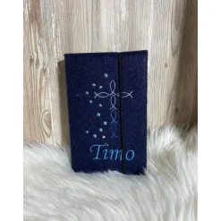 Gotteslobhülle aus Filz (Farbe & Stickerei wählbar) - Hülle für katholisches Gebet- und Gesangbuch