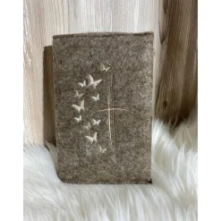 Gotteslobhülle aus Filz (Farbe & Stickerei wählbar) - Hülle für katholisches Gebet- und Gesangbuch