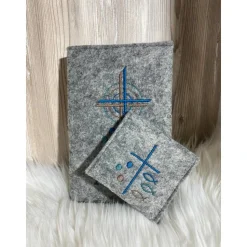 Gotteslobhülle aus Filz (Farbe & Stickerei wählbar) - Hülle für katholisches Gebet- und Gesangbuch