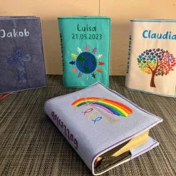 Gotteslob-Hülle aus Filz, verschiedene Designs, Gotteslob-Umschlag, Buchumschlag, Kommunion, Kirche, Gesangsbuch, Gebet