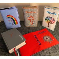 Gotteslob-Hülle aus Filz, verschiedene Designs, Gotteslob-Umschlag, Buchumschlag, Kommunion, Kirche, Gesangsbuch, Gebet