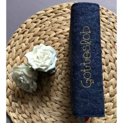 Gotteslobhülle aus Wollfilz mit Kreuz & Fischsymbol – handgemacht | Gotteslob Hülle Filz | Geschenk Kommunion Firmung