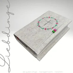 Gotteslobhülle BLUMENKRANZ Filz. mit Verschluss. Gesangbuch. Gotteslob  KL237